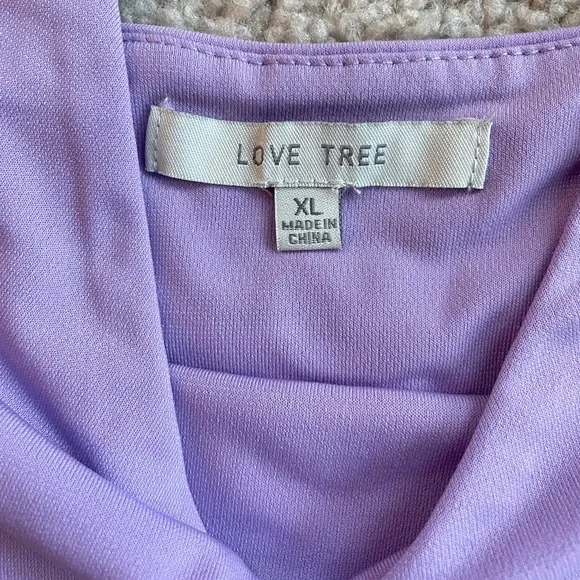 Love Tree Lavender Purple Spaghetti Strap Bodycon Slip Mini Dress Size XL Sexy - Picture 3 of 9